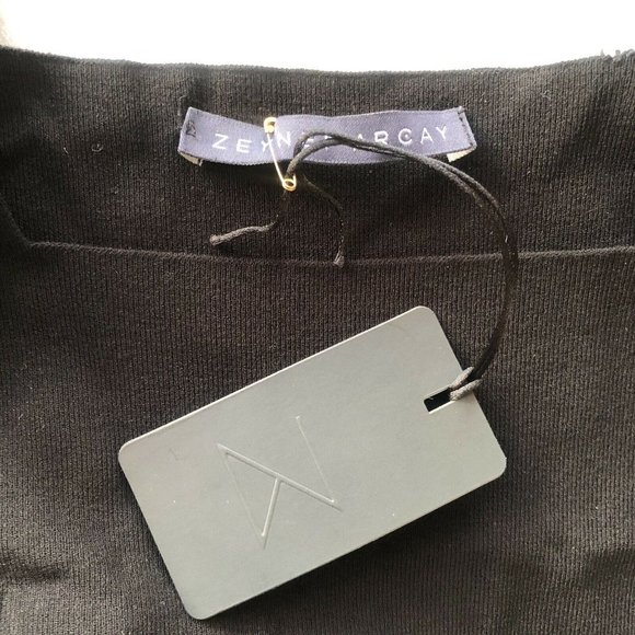 Zeynep Arcay Square Neck Mini Knit Dress Black 8 - Picture 7 of 9